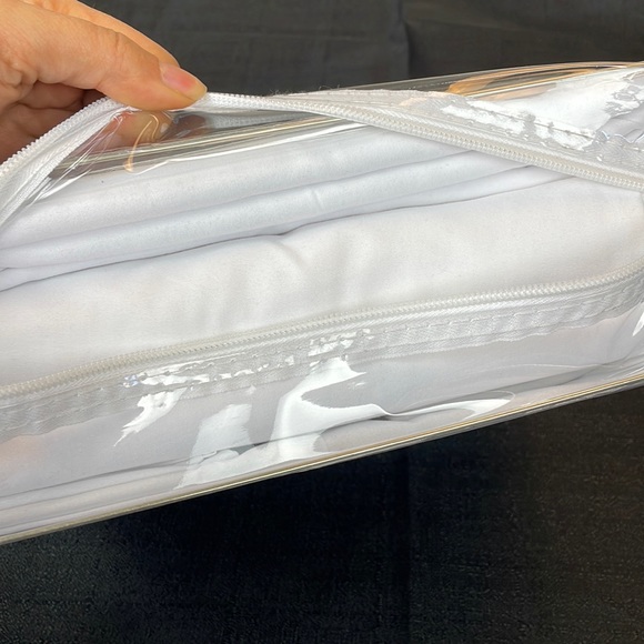 6PCS white color Queen size bed sheets set, deep pocket - Picture 3 of 4